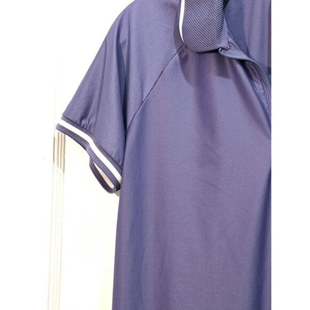 Mondetta Women's Golf Shirt Collared Short Sleeve 1/4 Zipper - Plum Color - Picture 8 of 10